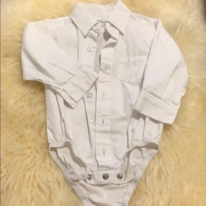 Cute Button Dress Shirt Onezie